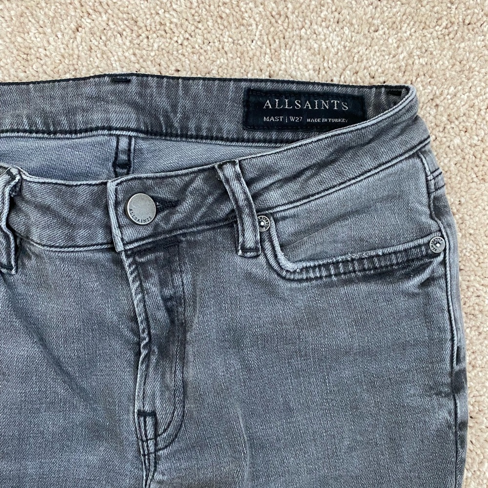 All Saints Mast Skinny Jeans (dark Grey)